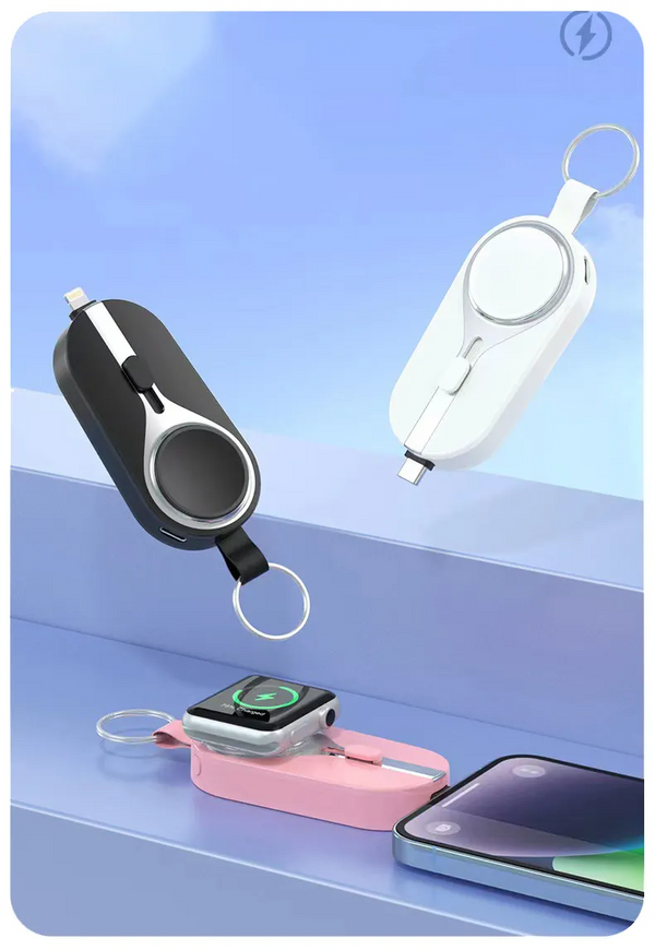 2 In 1 Wireless Keychain Power Bank